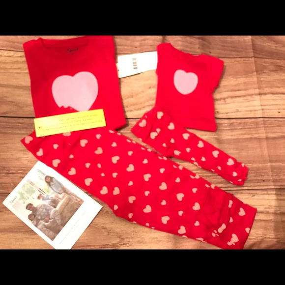 🎉HOST PICK🎉Matching Doll PJ set, Leveret Heart Pajamas x 2!! - Picture 3 of 10
